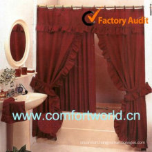 Double Swag Sower Curtain With Valance
